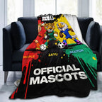 FIFA World Cup 2026 Mascot Fleece Blanket – Clutch, Zayu & Maple Ultra-Soft Soccer Fan Throw for Couch, Bed & Home Decor