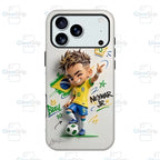 Cute 3D Cartoon Football Superstar Phone Case,Football Superstar   designer   Case, Soccer Player Graffiti Protective Phone CoverFor iPhone11 12 13 14 15 16 17 pro max and Samsung S21-S26 .Perfect for Her/Him Phone Caseslovely stylish gift designer