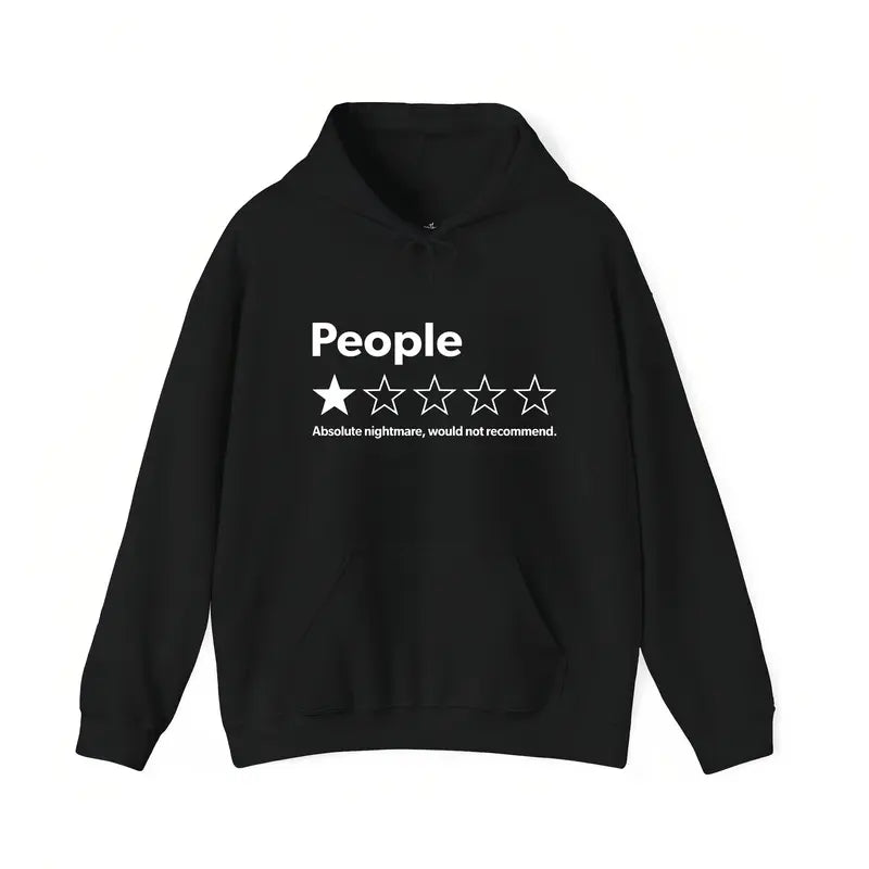 Unisex-Adults T-Shirt - Black,  Short Sleeve - Funny Review People One Star: Absolute  Would , Suitable for Mens & Womens Outdoor T-Shirt, 100%cotton,