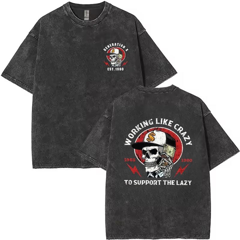 Ein „Ich arbeite wie verrückt“-Shirt 