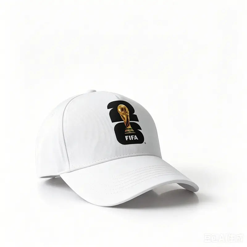 FIFA Commemorative Edition 2026 World Cup Trophy Silhouette Hat in White Green Black Collectible Fan Gear, Baseball Cap,victory cap,casual team cap