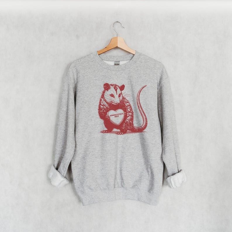 Possum Valentines Sweatshirt Funny Valentine Sweater