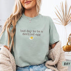 Comfort Colors „Schlechter Tag, um ein gefülltes Ei zu sein“-T-Shirt, lustiges Thanksgiving-Dinner-T-Shirt, sarkastisches Friendsgiving-Essenshumor-T-Shirt 