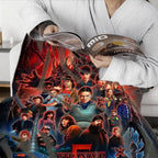 Stranger Things Staffel 5 Flanelldecke, groß, weich, leicht und warm, perfekt für Bett, Sofa, Büro, Camping, Reisen, Weihnachts- und Wintergeschenk