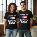 Cotton Here For The BENLlTO Bowl Tee Puerto Rico Flag Football Graphic Unisex T-shirt Summer Casual Round Neck Short Sleeves