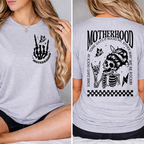 \"Motherhood: Sometimes I Rock It, Sometimes It Rocks Me\" shirt – a perfect unisex cotton tee or sweatshirt for moms, great for Mother's Day!