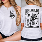 \"Motherhood: Sometimes I Rock It, Sometimes It Rocks Me\" shirt – a perfect unisex cotton tee or sweatshirt for moms, great for Mother's Day!