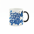 "Feliz Dia Papa" Color Changing Mug |   Regalo Para Papá Secret Heat Reveal Magic Coffee Cup, Best Spanish Father's Day Gift for Dad Father in Law from Daughter Son, 11oz Heat Sensitive Ceramic Drinkware