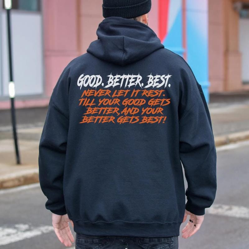Chicago Football „Good Better Best“-Hoodie (beidseitig bedruckt), Bear Down Shirts, Chicago Sport-Shirt, Fangeschenke 