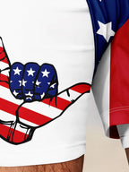 Men's American Flag 2-in-1 Swim Trunks - Patriotic Compression Liner Board Shorts for 4th of July & Beach Surfing