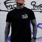 T-Shirt und Sweatshirt „Tot, dein örtlicher Pädophiler“ – Skelett-Print, 2-seitig, Herren 