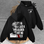 XXXTentacion Hoodie, „Mama Raised A Soldier“-Shirt, Vintage-Rapper-T-Shirt (beidseitig bedruckt), Retro-Tribute-Rapper-Pullover, XXXTentacion Y2K-T-Shirt, Geschenk für Ihn, Streetwear-Top 