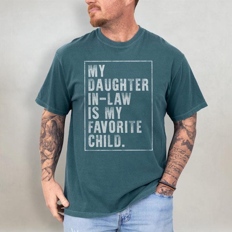 Daughter-in-Law Shirt, Comfort Colors Dad Tee, Funny Father-in-Law Gift, Perfect Father’s Day Present from Daughter-in-Law, Wedding or Special Occasion Gift