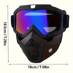 Anti-fog HD Lens Full Face Goggle Detachable Adjustable Ski Mask Comfort Sponge Pad Plastic Material