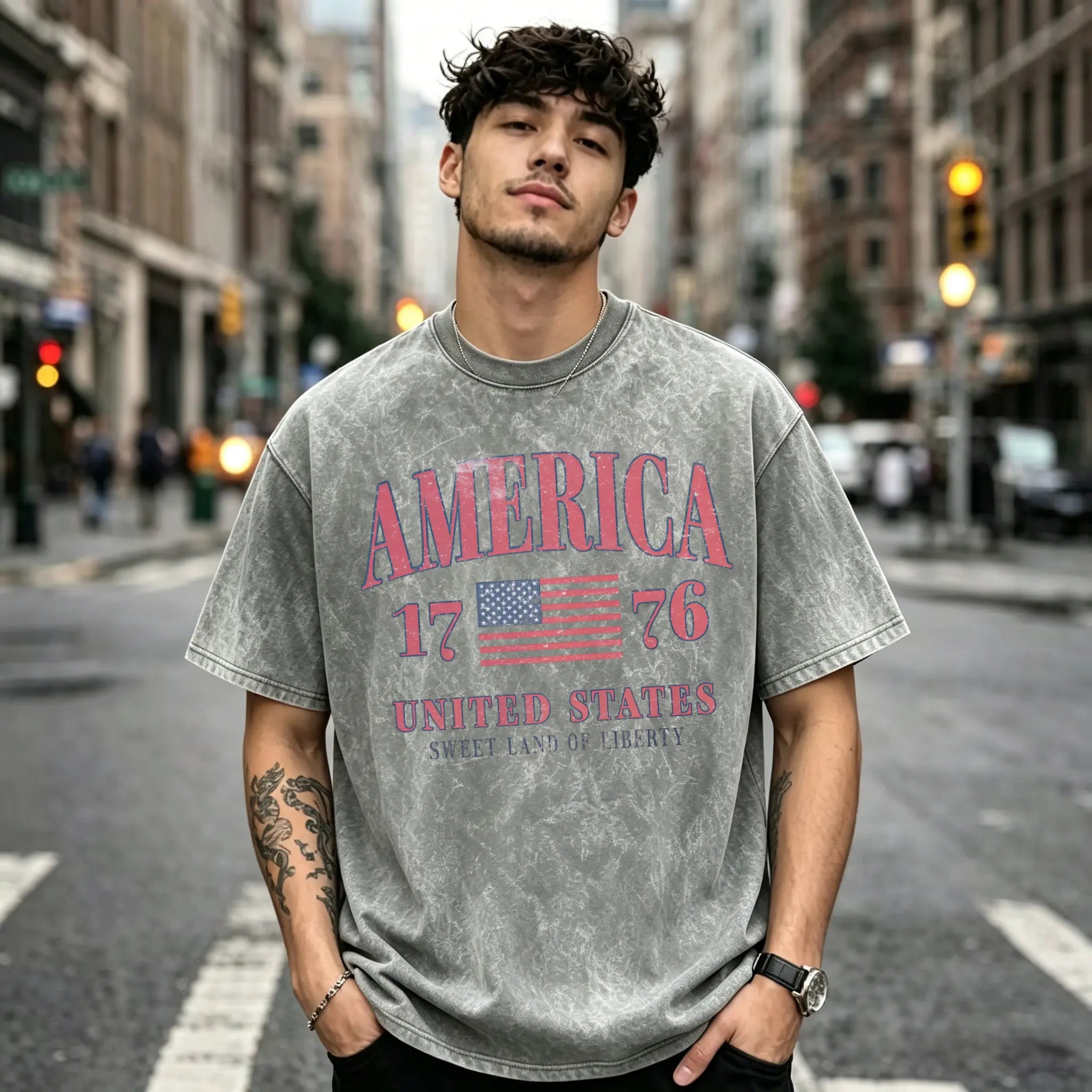 Retro America 4th Of July Shirt Preppy Fourth of July Tshirt Trendy Oversized USA Tee Aesthetic Patriotic Shirt Cute Summer
