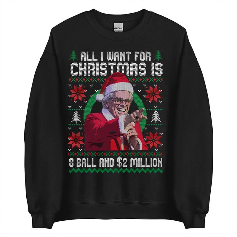 Baby Billy – Alles, was ich mir zu Weihnachten wünsche, ist eine 8-Ball-Kugel und 2 Millionen Dollar – Weihnachtspullover, lustiger Onkel Baby Billy – hässlicher Weihnachtspullover, The Righteous Gemstones – Weihnachten 
