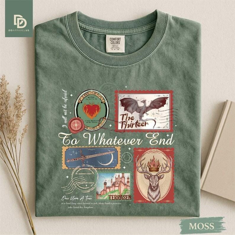 Throne of Glass Vintage Tee – Terrasen Book Stamp Shirt