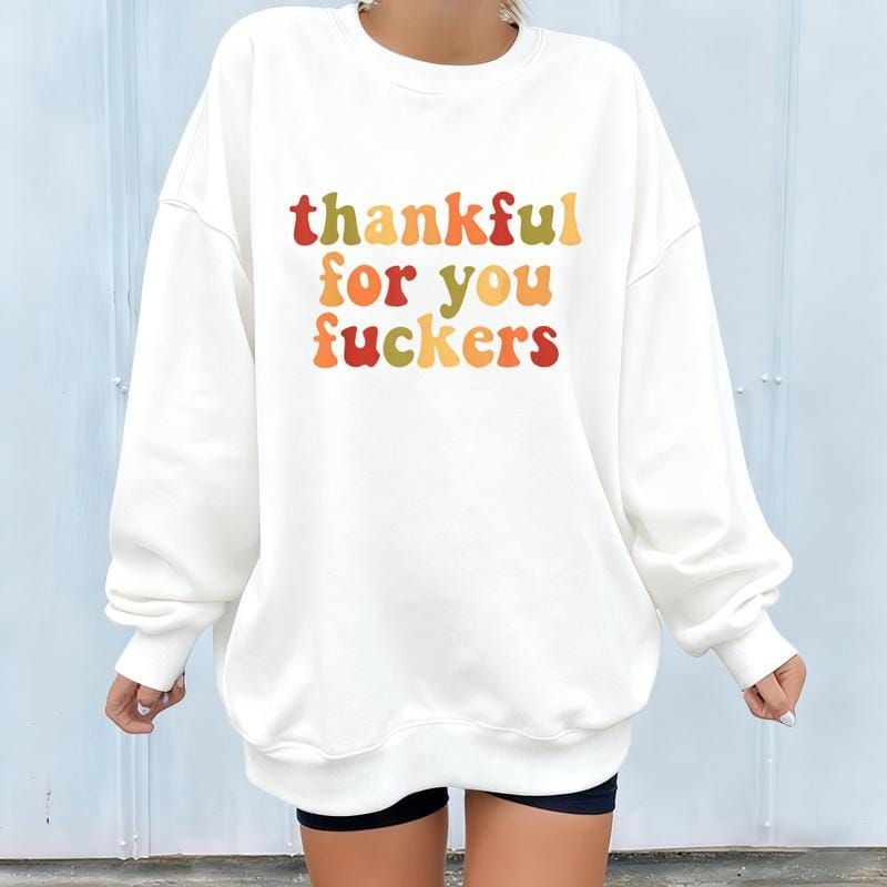 Lustiges Thanksgiving-Sweatshirt, "Danke für euch, ihr Arschlöcher"-Shirt, Friendsgiving-Shirt, Dankbarkeits-Shirt, Lustiges Thanksgiving-Geschenk-Shirt, Herbst-Dankbarkeits-Shirt 