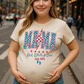 American Mama 4th of July Pregnancy Announcement Shirt Red White & Due Patriotic Maternity Tee July Fourth Cotton Fabric Unisex T-shirt Classic Fit