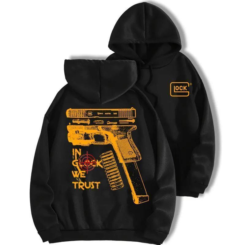 Unisex "In Glock We Trust" Multicolor Graphic Hoodie