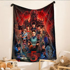 Stranger Things Staffel 5 Flanelldecke, groß, weich, leicht und warm, perfekt für Bett, Sofa, Büro, Camping, Reisen, Weihnachts- und Wintergeschenk