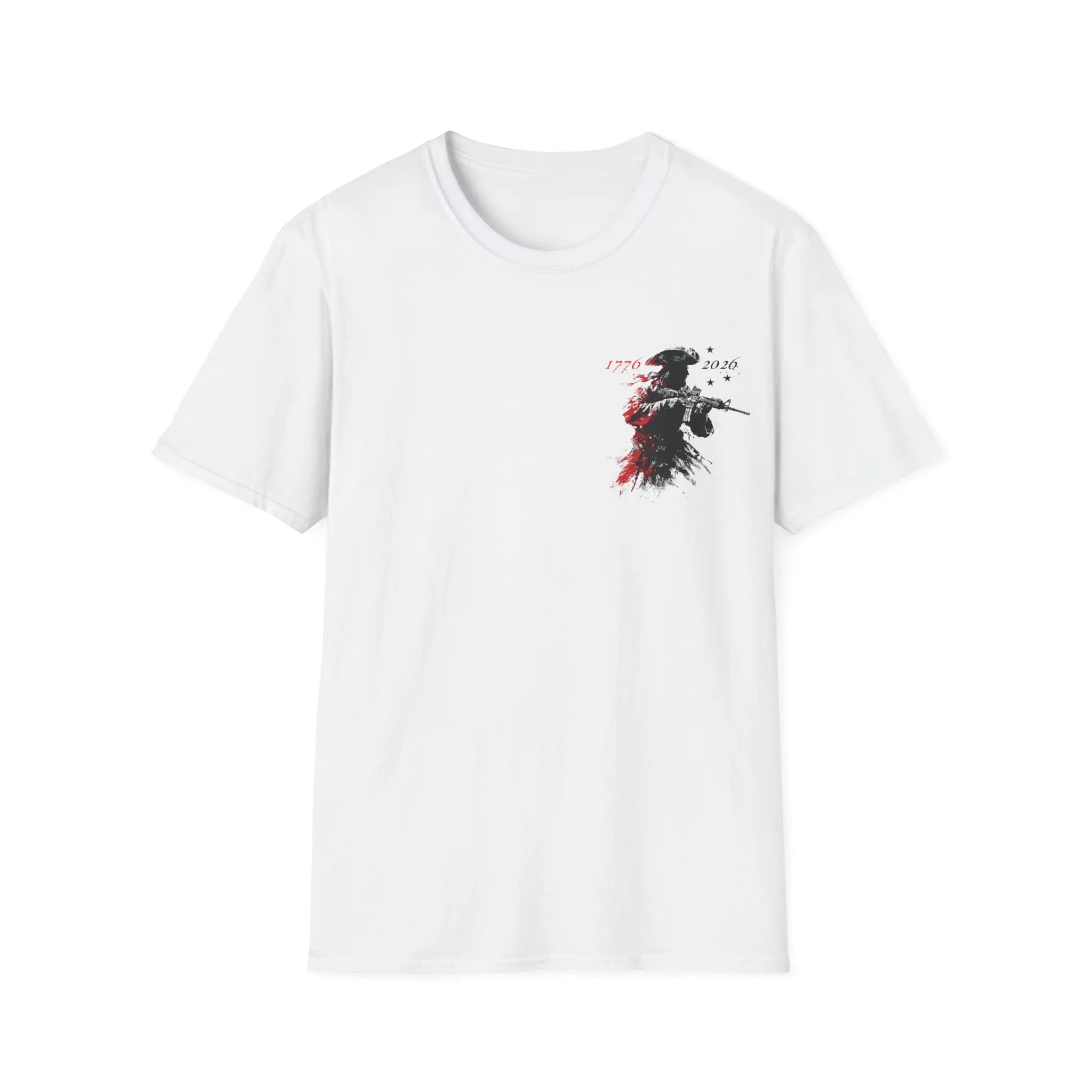 250th Anniversary Distressed American Flag T-Shirt | Revolutionary Soldier Graphic | America 250 Patriotic T-Shirt
