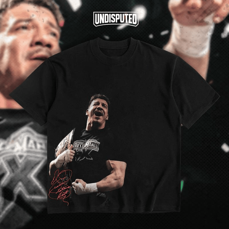 UNDISPUTED Eddie Guerrero Latino Heat WWE Champion T-Shirt aus schwerer Baumwolle, Wrestlemania XX T-Shirt, Lucha Wrestling Libre Hoodie, Fanbekleidung, Herrenbekleidung, atmungsaktiver Direktdruck 