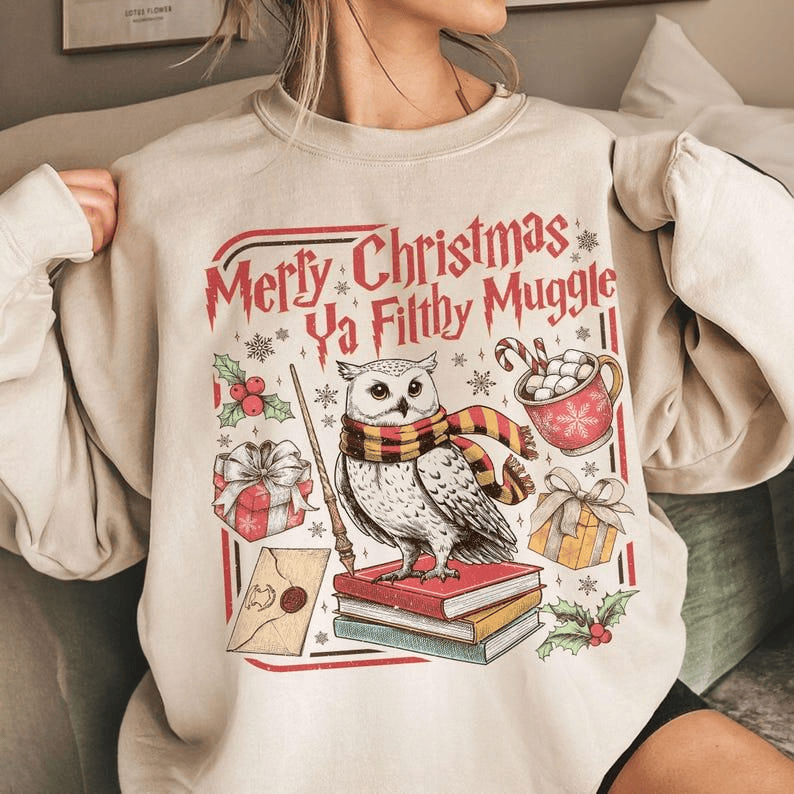 Fröhliche Weihnachten, du Schlingel! Vintage-Sweatshirt, Retro-Zauberer-Weihnachtspullover, Zauberer-Weihnachtsgeschenk für Fans 