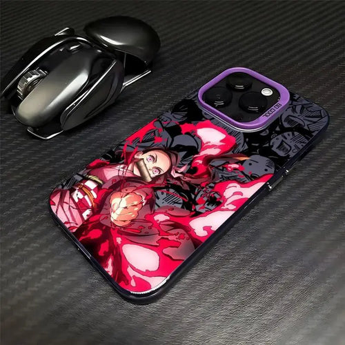 Anime Demon Slayer Tanjiro Protective Phone Case, Matte Back Casing Accessories For iPhone 17,16,15,14,13,12,11 Pro Max Plus,X,XR,XS Max (QXD083M73512)