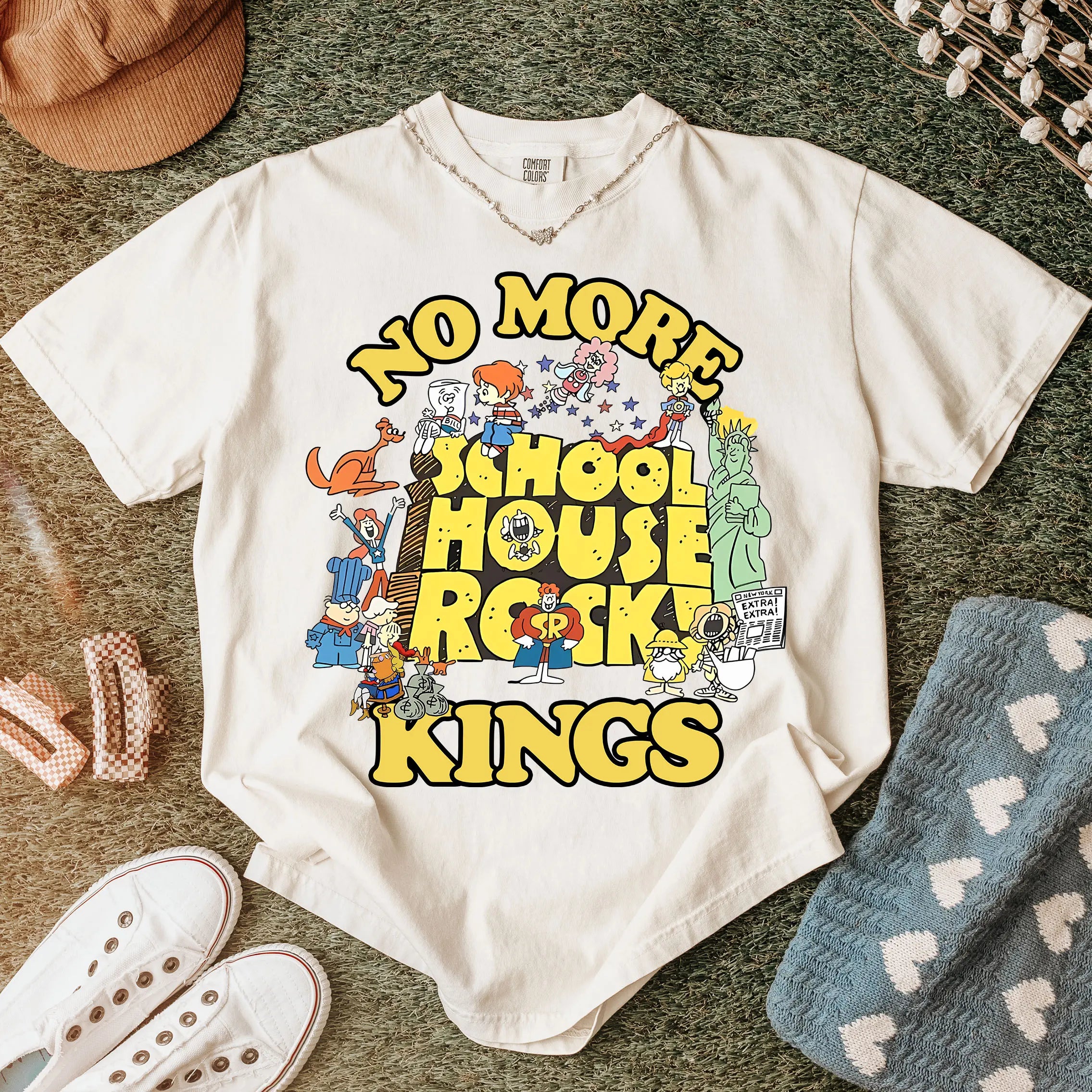 School House Rock Graphic Tee, Knowledge is Power, Retro 1980s 1990s Shirt, Educational Television Tee, Cartoon TV Show Shirt