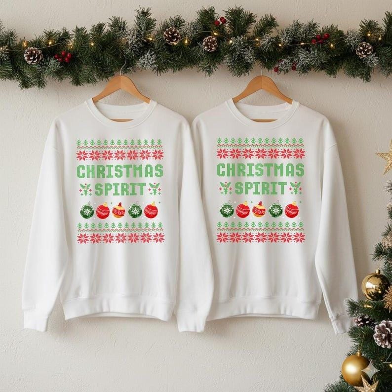 Lustige Weihnachtspullover für Paare, Weihnachtspullover für Paare, witzige Weihnachtspullover, Pullover mit Weihnachtsmotiven, passende Weihnachtsgeschenke für Erwachsene 