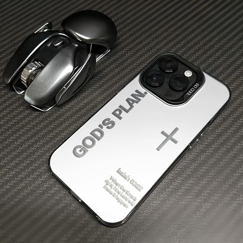 God's Plan Phone Case Cross Pattern Religious Art Fashion TPU Laser Craft Anti-Drop Case for iPhone 17 16 15 14 13 12 11 Samsung Galaxy S25 S24 S23 S22