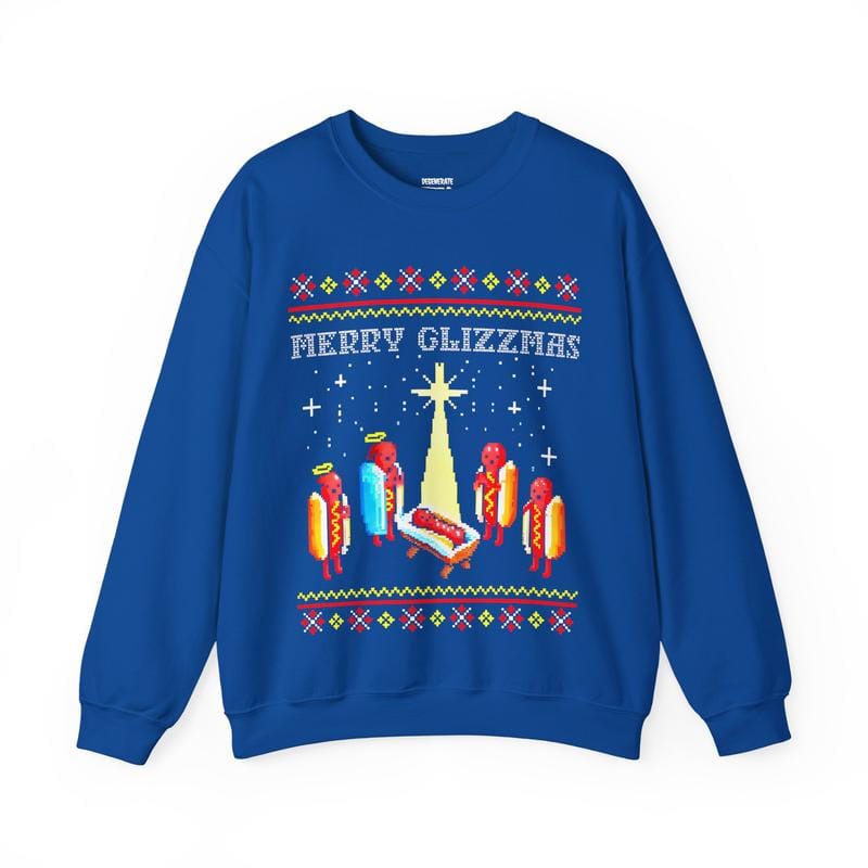 Fröhliche Glizzmas-Weihnachtspullover-Shirt – Lustiges, hässliches Glizzy-Weihnachtspullover-Shirt als Geschenk 