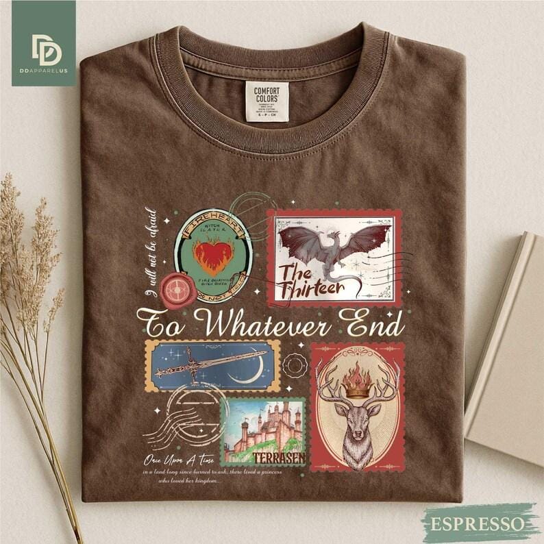 Throne of Glass Vintage Tee – Terrasen Book Stamp Shirt