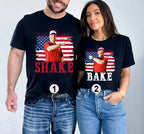 Shake and Bake 4th of July Matching Tee - Funny Couples Graphic T-Shirt