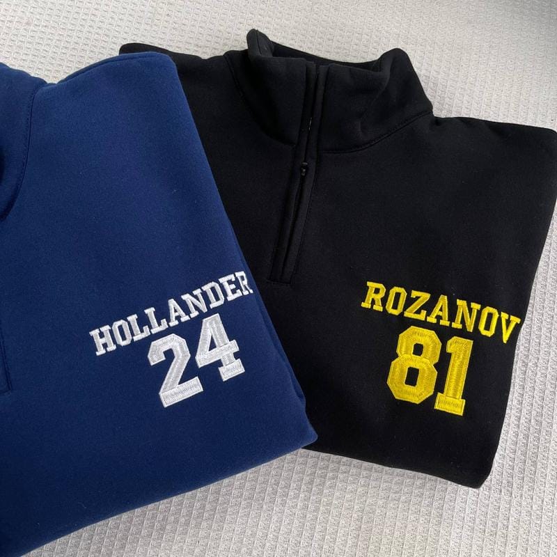 Team Hollanov besticktes Sweatshirt, Hollander Rozanov Hockey-Sweatshirt, Hockey Romance Unisex LGBT, Geschenk für Hockeyfans 