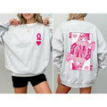 Queen of Hearts, Cards, Games, Valentine's Day Sweatshirt, Crew Neck, Women's, Crewneck, Valentine's Day, Love, Heart, Cupid Casual Long Sleeve