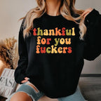 Lustiges Thanksgiving-Sweatshirt, "Danke für euch, ihr Arschlöcher"-Shirt, Friendsgiving-Shirt, Dankbarkeits-Shirt, Lustiges Thanksgiving-Geschenk-Shirt, Herbst-Dankbarkeits-Shirt 