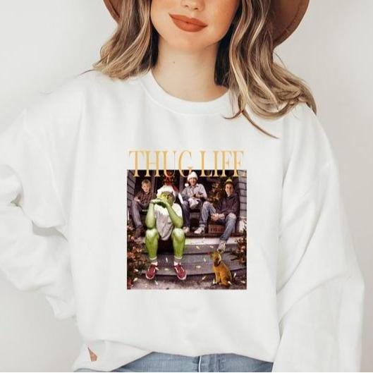 Thug Life Weihnachtsfilm-Shirt, Weihnachts-Freunde-Sweatshirt 