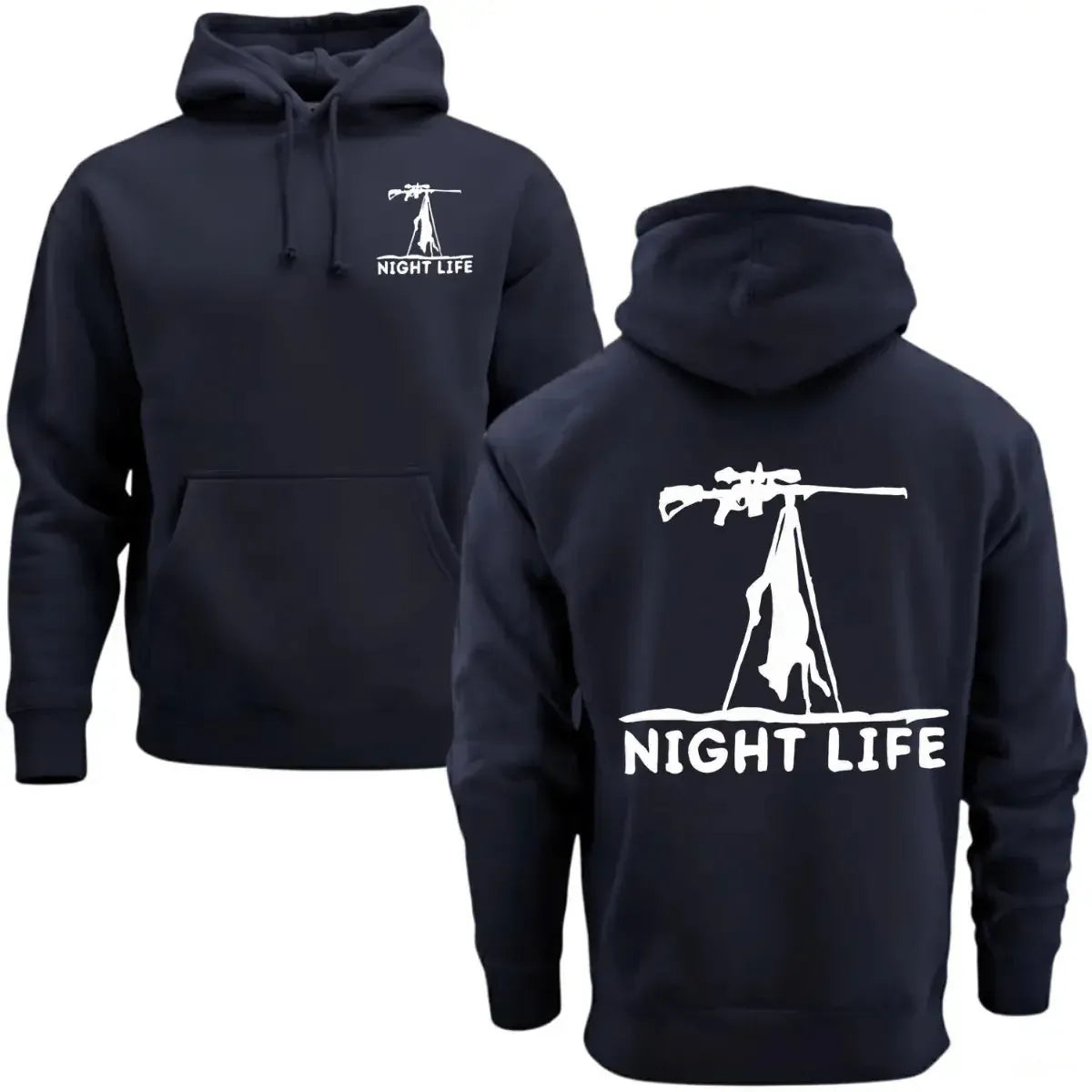 Coyote Night Life Hunting Hoodie - Hunting Coyote Hoodie Thermal Predator Hunter Gear - Pullover Sweatshirt Mens Gift - Gift For Hunters