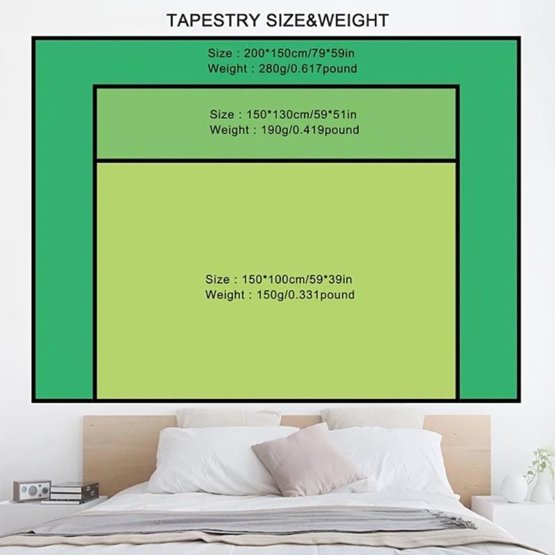 Wall Tapestry Beige And Green With Football Field Design And Text Here For The Benito Bowl Featuring Cartoon Character