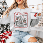 „Vom Fenster bis zur Wand“-Shirt, Lustiges Waschbär-Weihnachtsshirt, „Vom Fenster bis zur Wand“-Shirt 