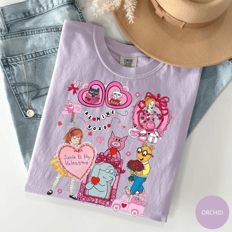 Comfort Colors Coquette Bow Children's Book Valentine Shirt/Sweatshirt/Hoodie