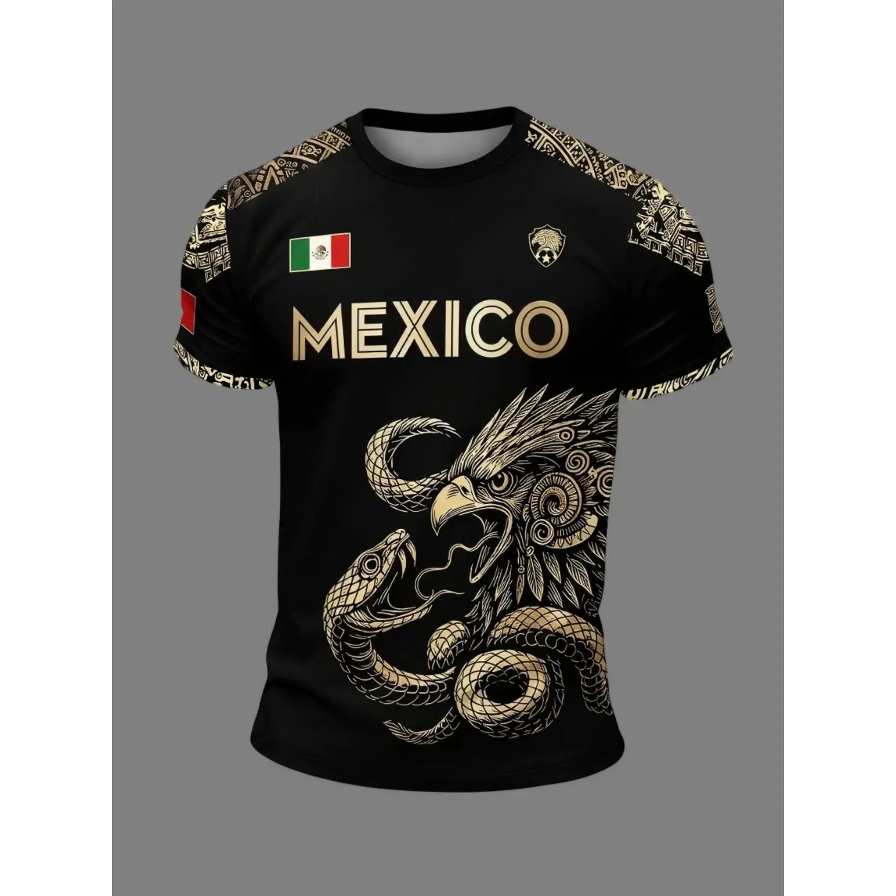 Full Half USA Half Mexico Flag Split Print Soccer Jersey, Binational Eagle Football Shirt, Game Day Outfit, Ideal Gift for Soccer Fans#MexicoUSASoccerJersey#BinationalFootballTop#SplitFlagSoccerShirt#GameDayOutfit#SoccerJersey