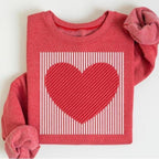 Retro Valentines Heart Sweatshirt – cute love design for women, moms, and teachers; cozy Valentine shirt perfect for spreading sweet holiday vibes.