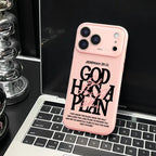 God Has A Plan Christian iPhone Case – Shockproof Faith-Based Bible Verse Protective Cover for iPhone 12-17 Series