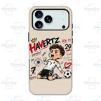 Cute Q-Version Cartoon Football Star MagSafe Case – Graffiti Soccer Athlete Cover for iPhone 17 Pro Max