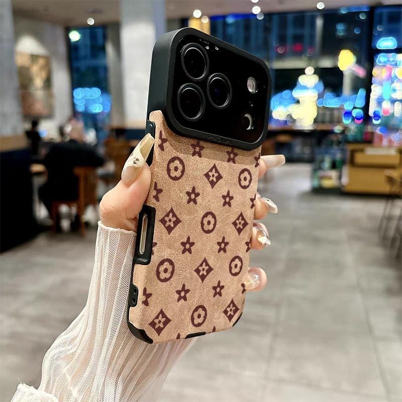 Luxury And Understated Floral Pattern Case Made of TPU and leather the touch is as delicate and skin friendly as velvet suitable for Apple 17 16 15 14 13 12 11 Pro Max Plus X XS MAX