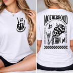 \"Motherhood: Sometimes I Rock It, Sometimes It Rocks Me\" shirt – a perfect unisex cotton tee or sweatshirt for moms, great for Mother's Day!