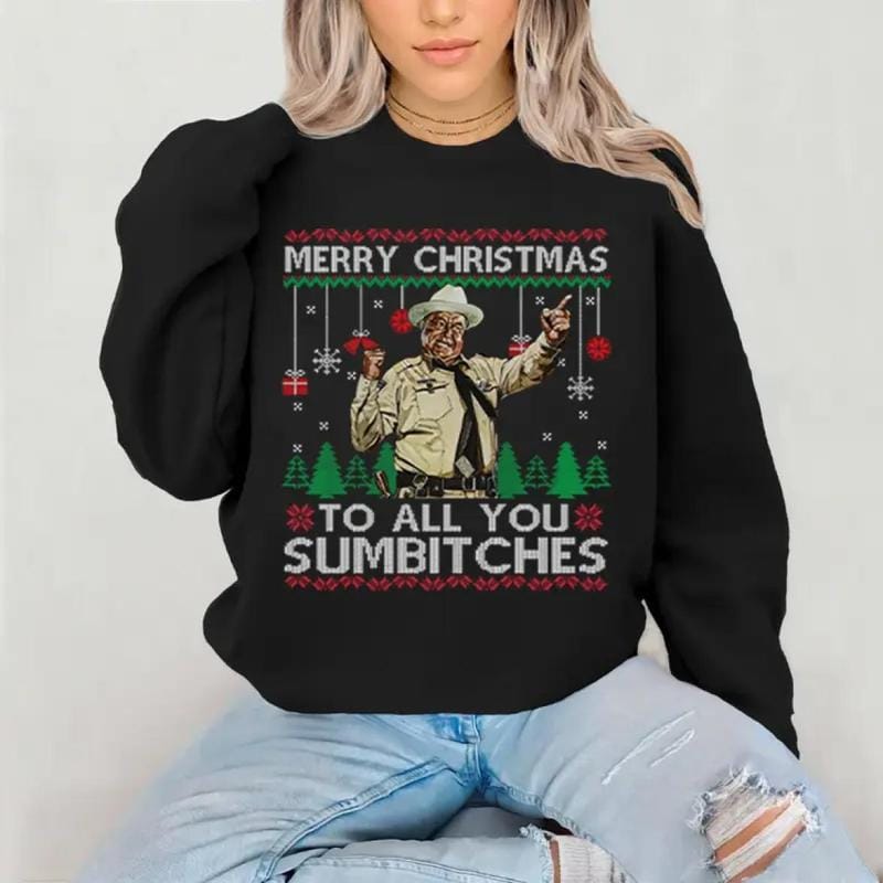 Buf0rd T Weihnachts-T-Shirt, Sweatshirt-Hoodie „You Sumbtches“, Vintage-T-Shirt, Unisex-T-Shirt mit Filmzitat, weiche Baumwolle 